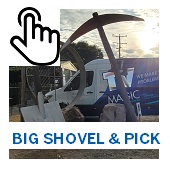 The Big Shovel and Pick Button