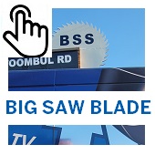 The Big Saw Blade Button