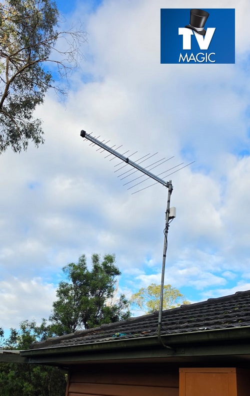 An antenna relocated by Darrel - TV Magic