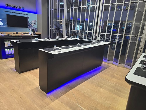 Installations in a retail space