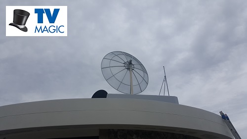 Large satellite dish install by TV Magic
