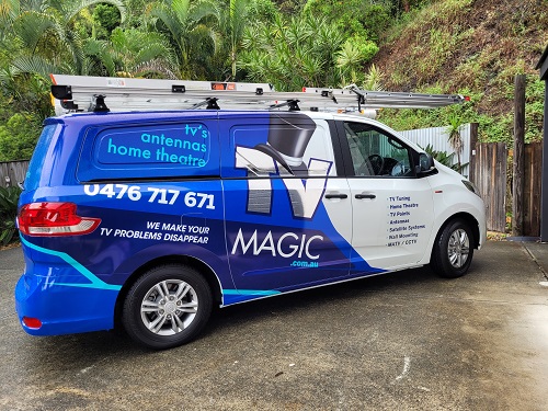 Technician Darrel's van.