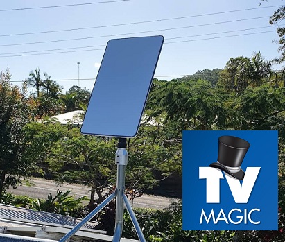 a Starlink installation with TV Magic logo in bottom right corner
