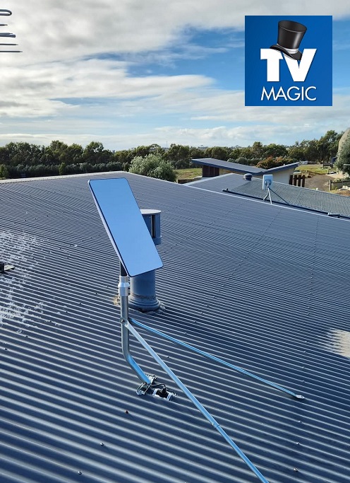 TV Magic Starlink installation. Logo in top right corner