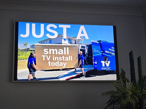 "Just a small TV Install today"