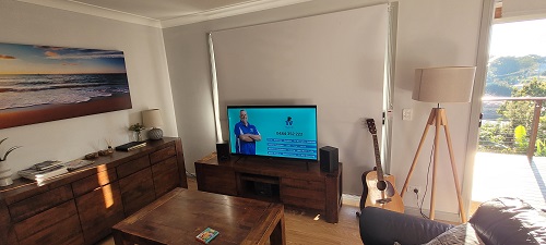 Living room where technician - Anton installed an extra TV point.