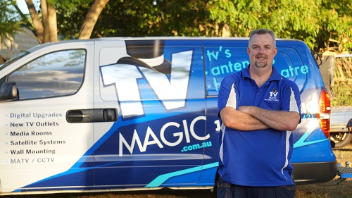 Technician - Anton in front of his van