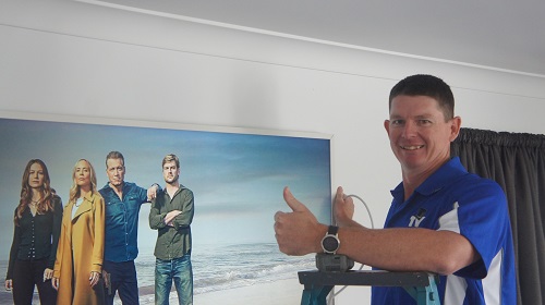 Technician - Brendan, tuning a TV