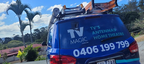 Rear of technician - Vaughan's van