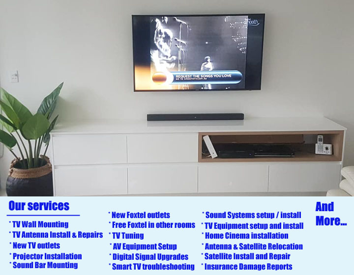 coolangatta tv sound bar mounting