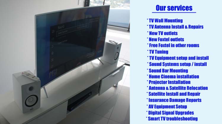 hope island home theatre speaker sound bar installation