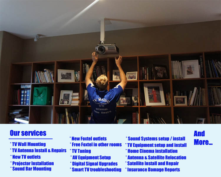 talledbudgera media room projector installation