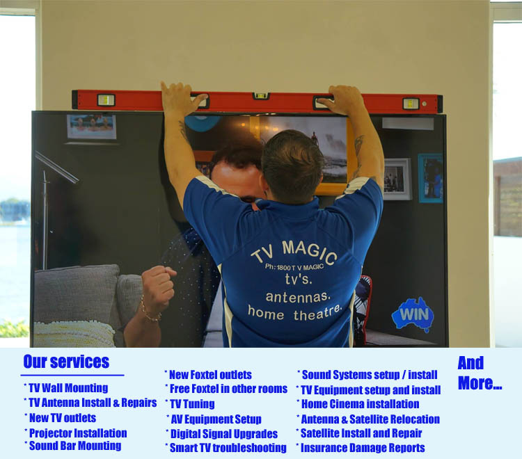 tv wall mounting coombabah gold coast sound bar installation