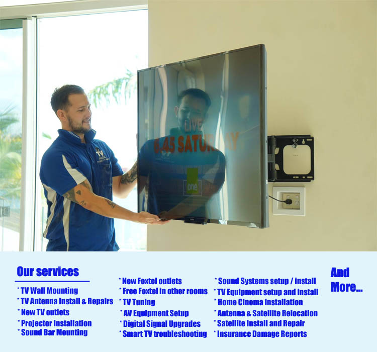 tv wall mounting currumbin sound bar installation