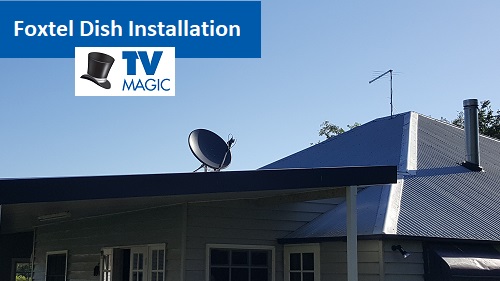A Foxtel Dish Installation by TV Magic.