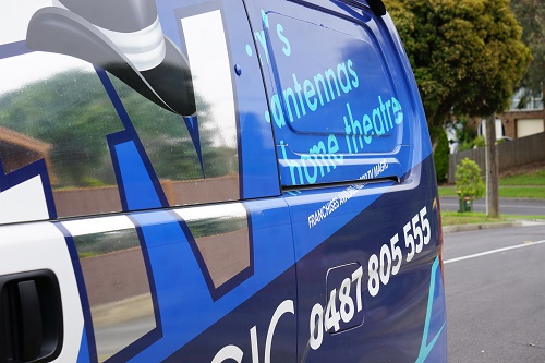 Side of technician - Craig's van