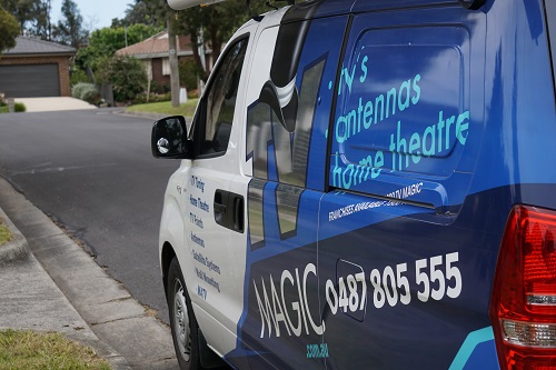 Side of technician - Craig's van