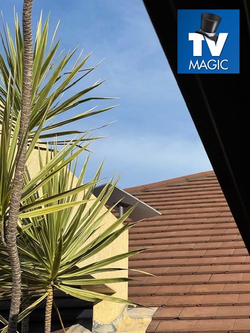 A TV Magic Starlink Internet Installation. Logo in top right corner