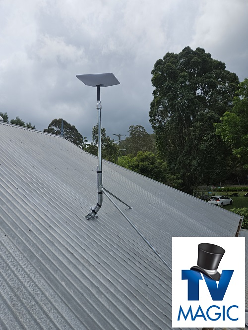 Starlink install by TV Magic. Logo in bottom right corner