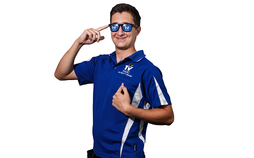 Technician - Keith, wearing TV Magic sunglasses