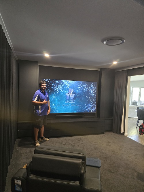 Home theatre setup by TV Magic in Mayfield