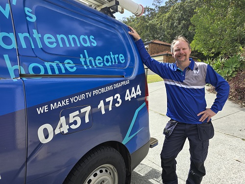 Technician - Jason, next to his van