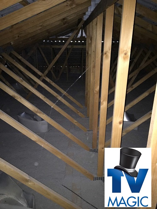 Image of inside a ceiling