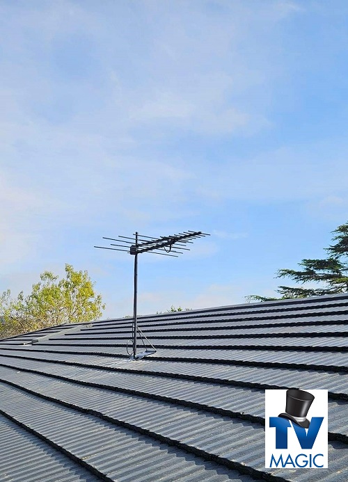 Aerial installation by TV Magic. Logo in bottom right corner