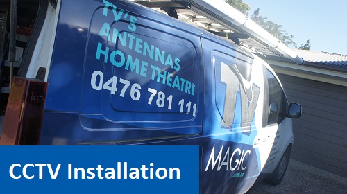 TV Magic Van, with caption "CCTV Installation" in bottom left corner