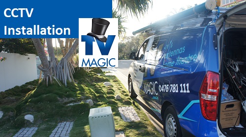 TV Magic van with caption "CCTV Installation" and TV Magic logo