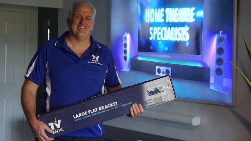 Technician Steve - holding a TV Magic mounting bracket