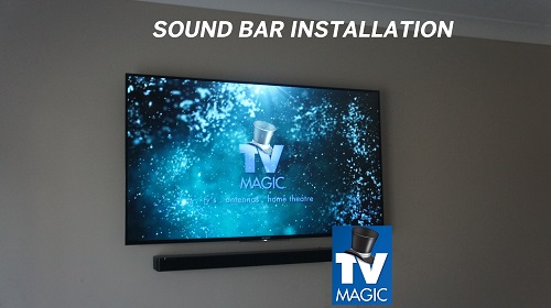 TV and soundbar installed by TV Magic