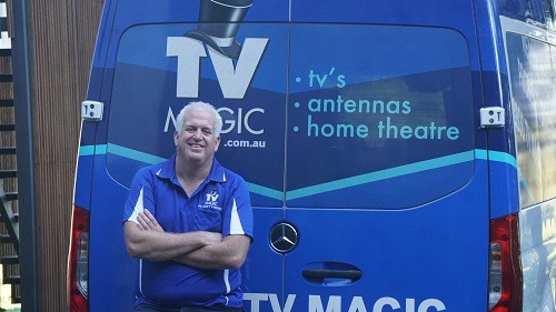 Technician - Steve near TV Magic van