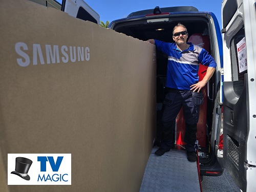 Giant TV delivered by TV Magic
