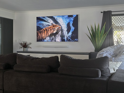 A Wall Mounted TV completed by TV Magic