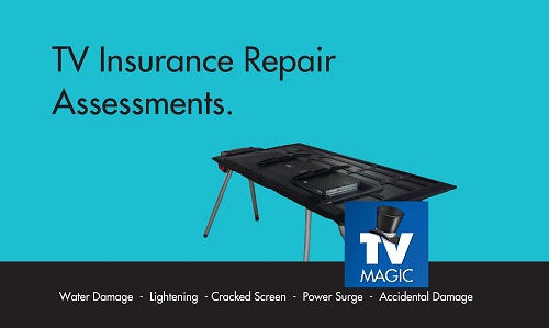 TV insurance repair assessments with logo