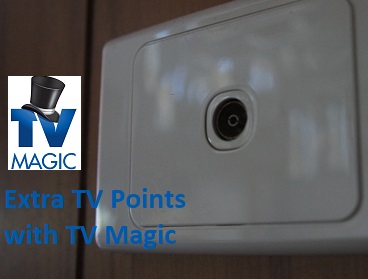close up of a TV point. Caption "Extra TV Points' and TV Magic logo in bottom left corner