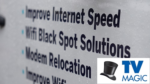 photo of side of van with all internet related services