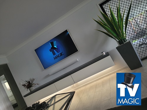 Samsung Frame TV mounted on the wall