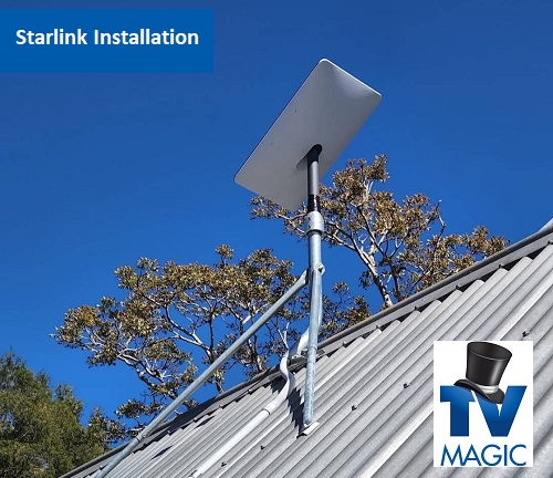 Starlink installation on roof