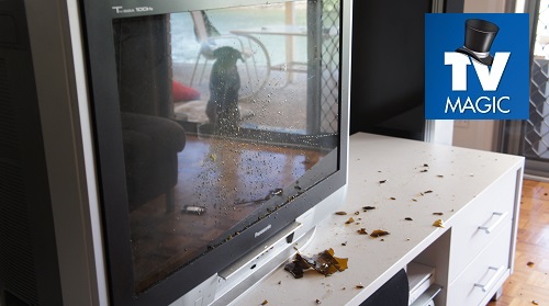 Broken TV with TV Magic logo