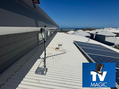 close up of an antenna relocated by TV Magic