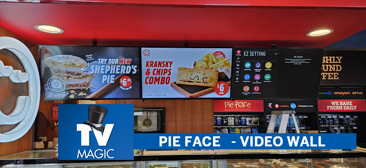 PIE FACE VIDEO WALL