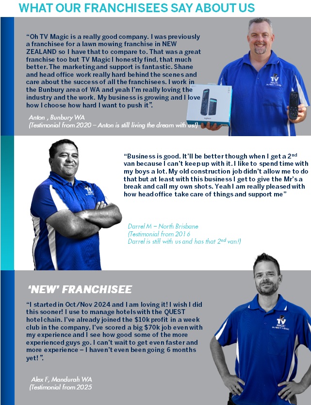 What our franchisees have to say about us 2