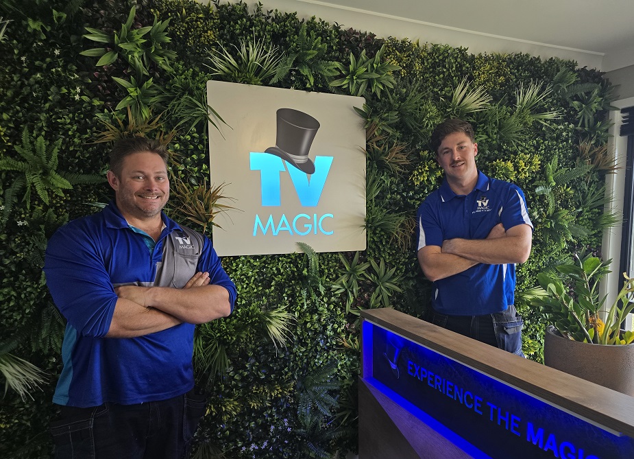 Mitch Singe at Head office with Nick Howell