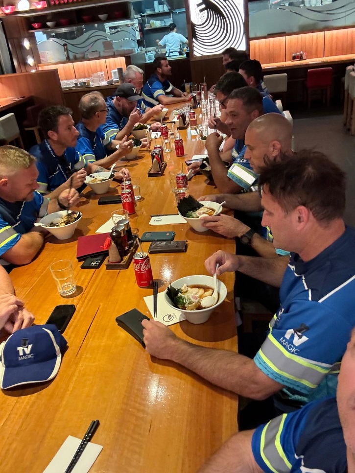 TM ramen lunch hi vis team