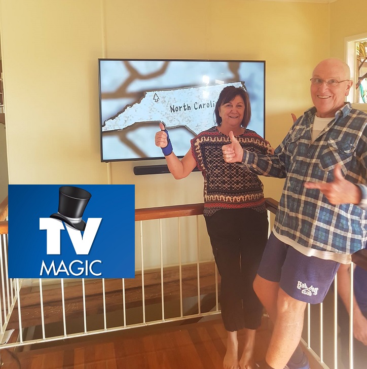 Stairwell installation floating sound bar customer